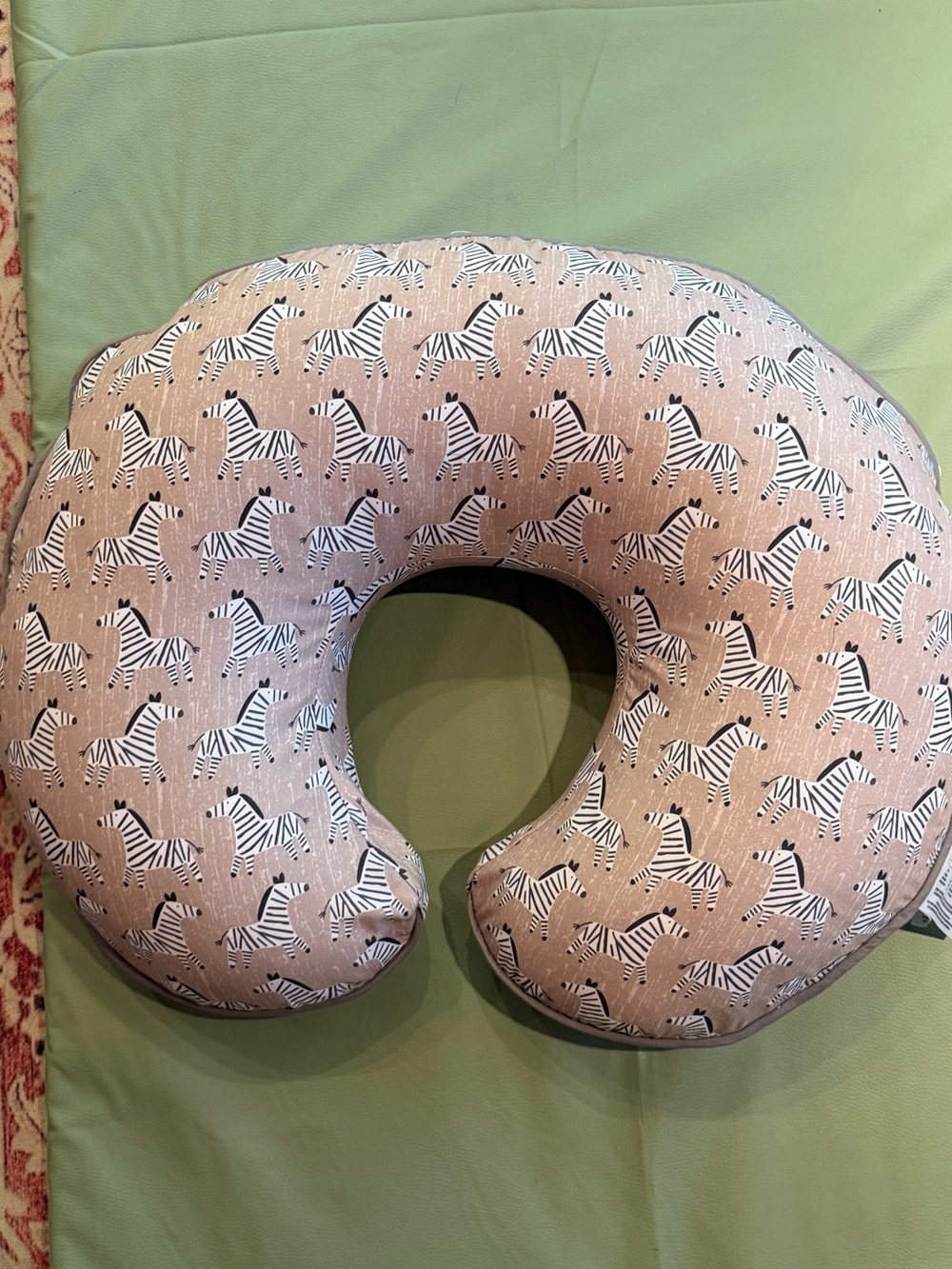 Boppy Organic Nursing Pillow with Zebra Cover